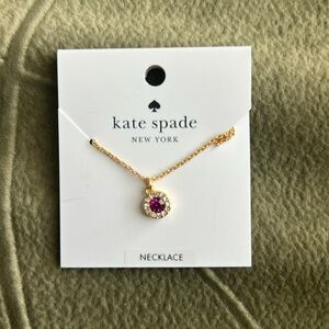 Kate Spade Gold Necklace with Fuchsia Pendant